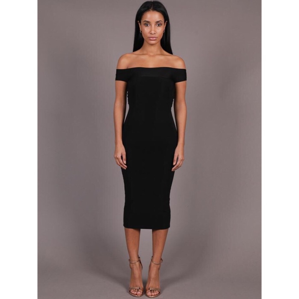AYM Studio Ezra Bardot Midi Dress